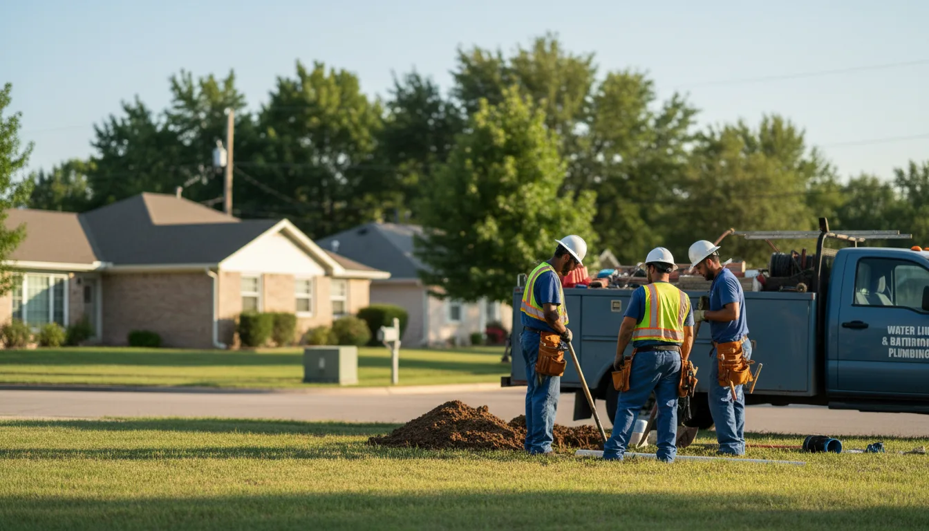Residential water line and bathroom plumbing service in Hildreth, NE